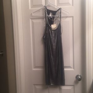 Miss Sixty metallic mini dress